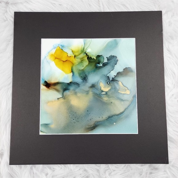 Original Alcohol Ink on Grafix & Matted in Black - Picture 2 of 7